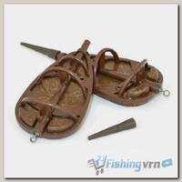 Кормушка Fishing ROI Flat Feeder поликарбонат 60г, коричневая