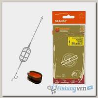 Оснастка карповая Orange №41/1 Classic Flat Method Leadcore + Mould под бойл (40г)