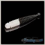 Приманка Soorex Tail 64мм (1.5г, 6 шт) цвет 309 Белый-Черный, аромат - Персик