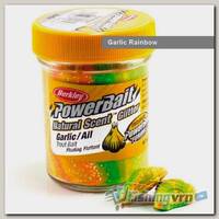 Паста форелевая Berkley Powerbait Natural Scent Glitter Trout Bait (50 г) Garlic Rainbow