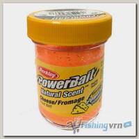 Паста форелевая Berkley Powerbait Natural Scent Glitter Trout Bait (50 г) Cheese Fluo Orange
