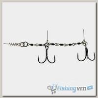 Оснастка стальная Lucky John Stinger Power Chain 3.5+5.5см c тройниками №2/0+№1/0 1шт.