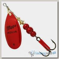 Блесна вращающаяся Mepps Aglia Platinum Rouge #4 (9 г) красная