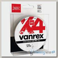 Плетеная леска Lucky John Vanrex X4 Braid 125м 0,17 (Fluo Orange)
