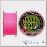 Плетеная леска Trout Zone Edition\hybrid PE X4 150м #0.3 (0.090мм,2.1кг) Pink