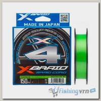 Шнур плетеный YGK X-Braid Braid Cord X4 150м #0.8 Chartreuse