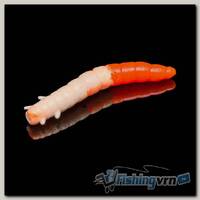 Приманка Soorex King Worm 55мм (1.8г, 7 шт) цвет 301 Белый-Оранжевый, аромат - Клубника