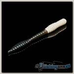 Приманка Soorex Soorex Worm 80мм (1.3г, 6 шт) цвет 309 Белый-Черный, аромат - Клубника