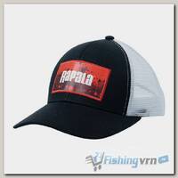Кепка Rapala черная c сеткой Red Splash logo