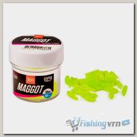 Насадки искусственные съедобные Lucky John Pro Series Maggot Green опарыш 12мм 30шт.