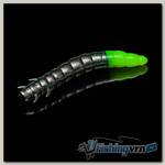 Приманка Soorex King Worm 55мм (1.8г, 7 шт) цвет 310 Черный-Шартрез, аромат - Персик