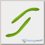 Приманка Libra Lures Fatty D Worm Tournament 55 (027 Green apple) (Сыр) (5,5см) 12 шт.