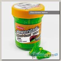 Паста форелевая Berkley Powerbait Natural Scent Glitter Trout Bait (50 г) Liver Fluo Green Yellow