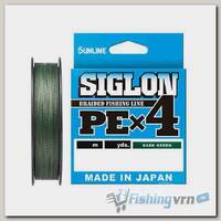 Шнур плетеный Sunline Siglon PE X4 150м #0.6 Dark Green