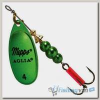 Блесна вращающаяся Mepps Aglia Platinum Vert #4 (9 г) зеленая