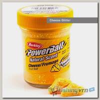 Паста форелевая Berkley Powerbait Natural Scent Glitter Trout Bait (50 г) Cheese Glitter