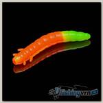 Приманка Soorex King Worm 55мм (1.8г, 7 шт) цвет 307 Оранжевый-Шартрез, аромат - Сыр