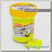 Паста форелевая Berkley Powerbait Natural Scent Glitter Trout Bait (50 г) Garlic Sunshine Yellow