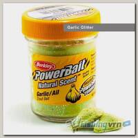 Паста форелевая Berkley Powerbait Natural Scent Glitter Trout Bait (50 г) Garlic Glitter