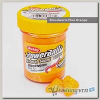 Паста форелевая Berkley Powerbait Natural Scent Glitter Trout Bait (50 г) Bloodworm Fluo Orange