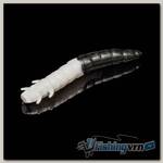 Приманка Soorex King Worm 55мм (1.8г, 7 шт) цвет 309 Белый-Черный, аромат - Креветка