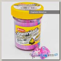 Паста форелевая Berkley Powerbait Natural Scent Glitter Trout Bait (50 г) Garlic Captain America