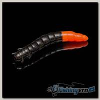 Приманка Soorex King Worm 55мм (1.8г, 7 шт) цвет 304 Черный-Оранжевый, аромат - Зеленое яблоко